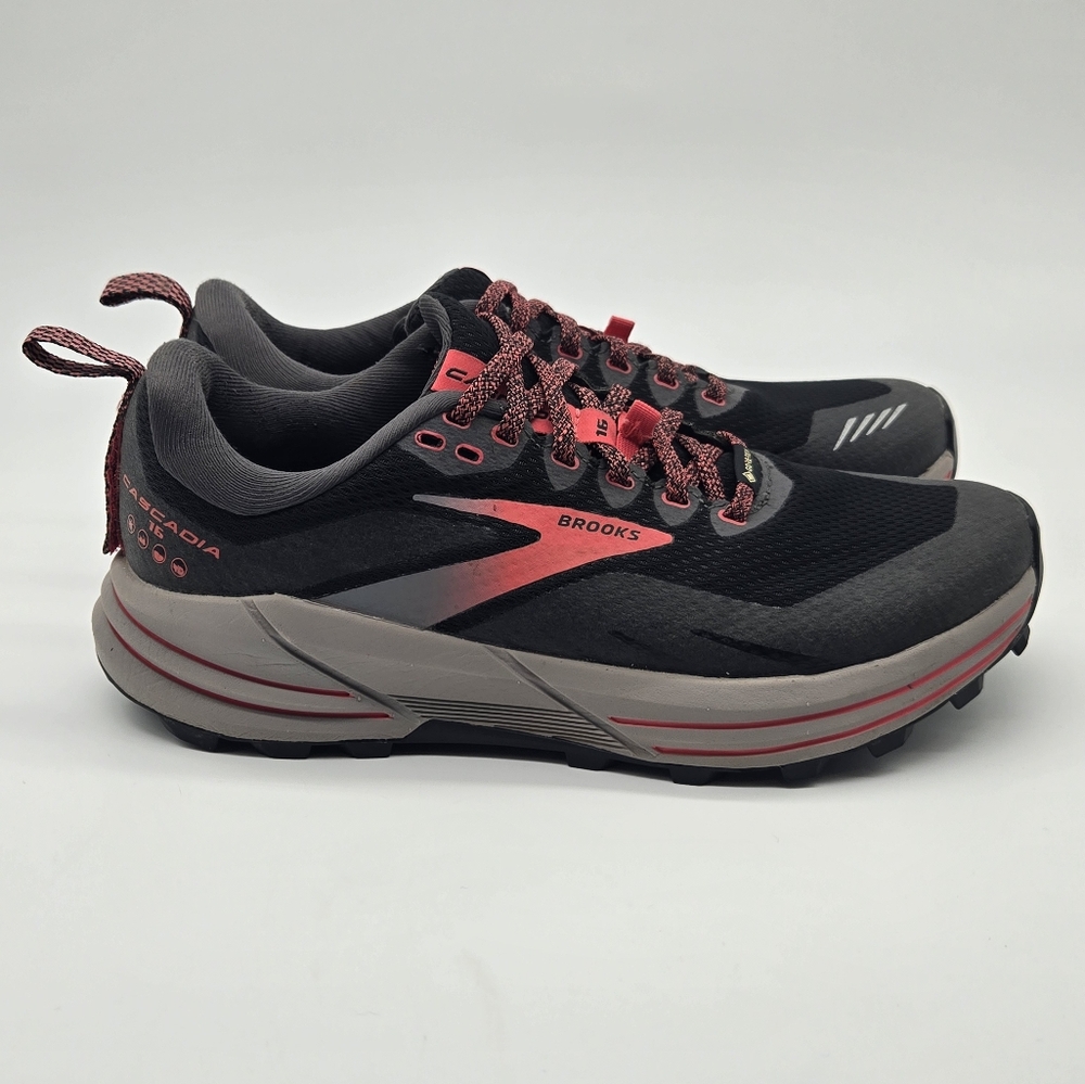 Brooks Womens Cascadia 16 GTX 1203641B071 Black Running Shoes Womens Size 7 B